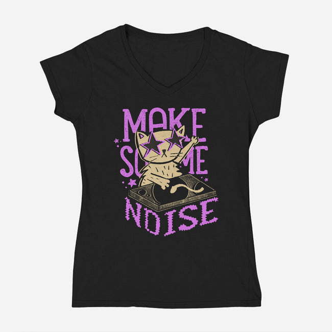 Make Some Noise-Womens-V-Neck-Tee-Estudio Horta
