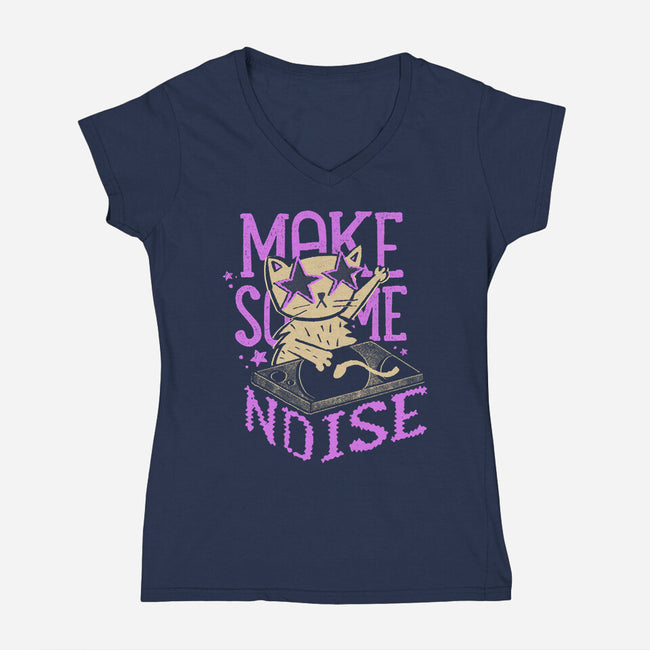 Make Some Noise-Womens-V-Neck-Tee-Estudio Horta