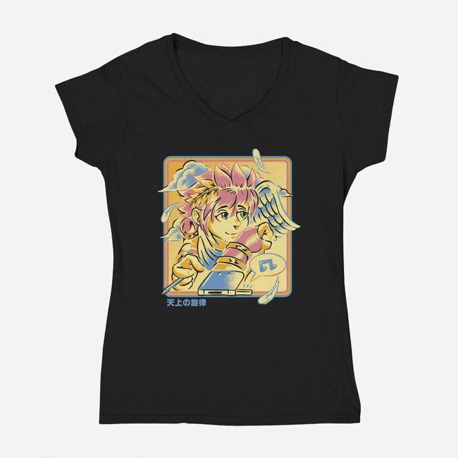 Celestial Melody-Womens-V-Neck-Tee-Henrique Torres