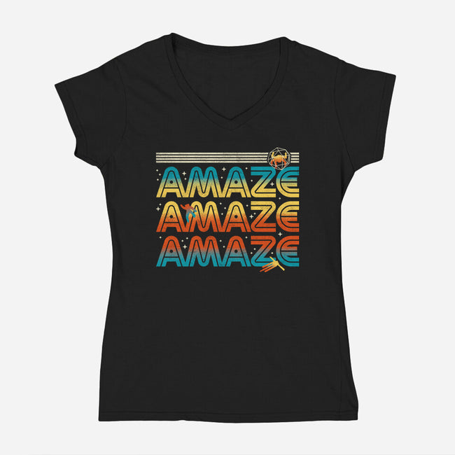 Amaze Amaze Amaze-Womens-V-Neck-Tee-patrickgp