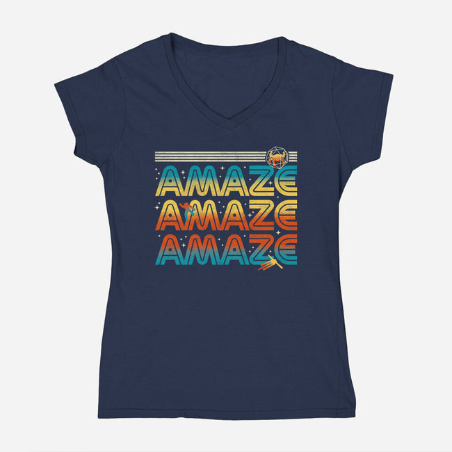Amaze Amaze Amaze-Womens-V-Neck-Tee-patrickgp