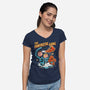 The Fantastic Gang-Womens-V-Neck-Tee-P1yu5h