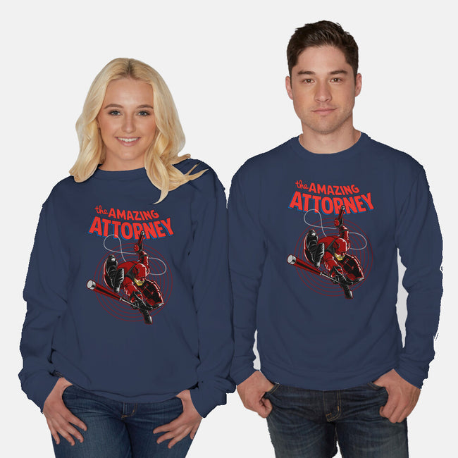 The Amazing Attorney-Unisex-Crew Neck-Sweatshirt-joerawks