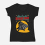 The Shadow Spider-Womens-V-Neck-Tee-joerawks