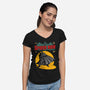 The Shadow Spider-Womens-V-Neck-Tee-joerawks