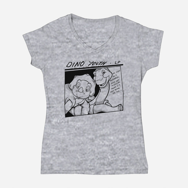 Dino Youth-Womens-V-Neck-Tee-leepianti