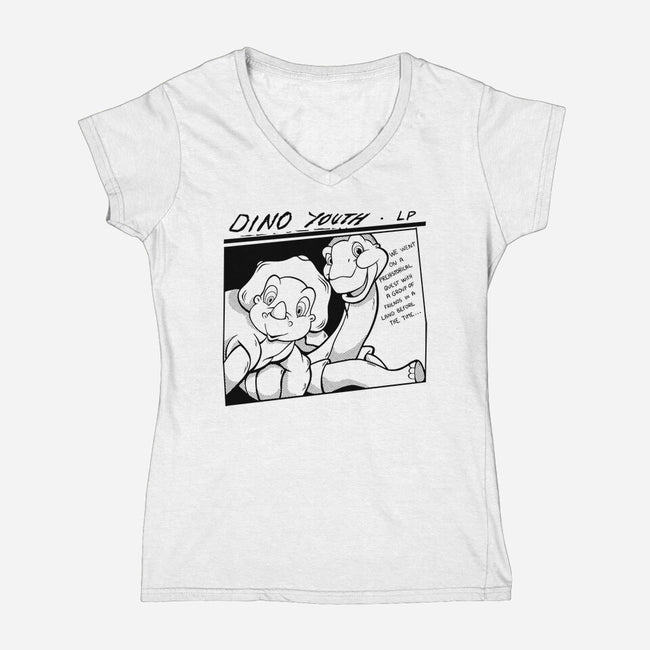 Dino Youth-Womens-V-Neck-Tee-leepianti