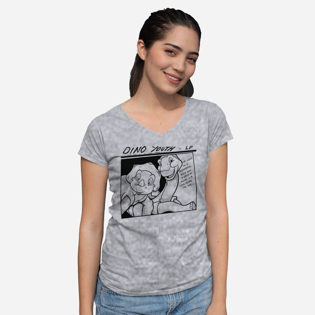 Dino Youth-Womens-V-Neck-Tee-leepianti
