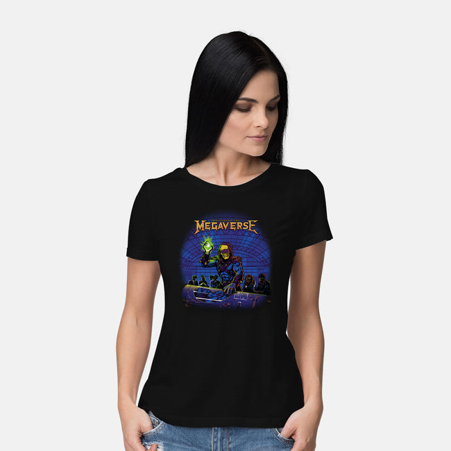 Masters Of The Megaverse-Womens-Basic-Tee-Roni Nucleart