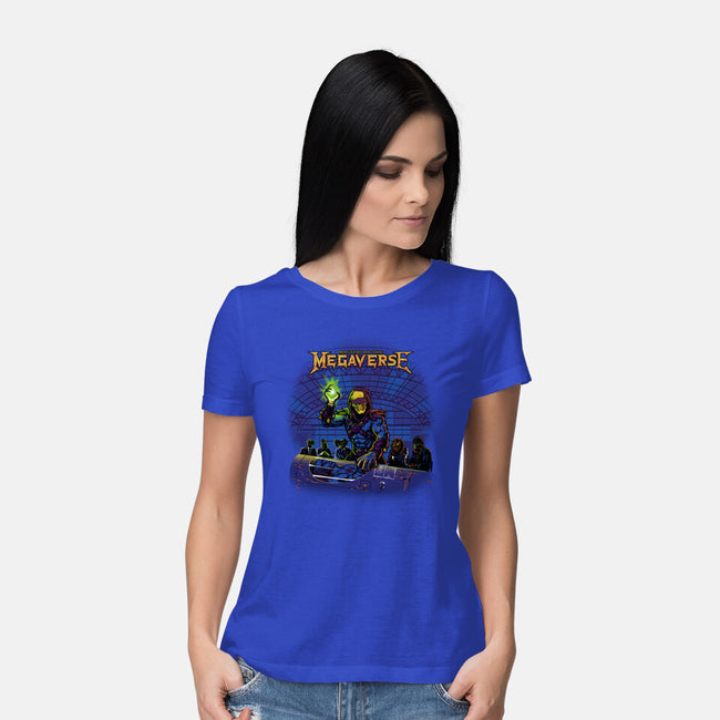Masters Of The Megaverse-Womens-Basic-Tee-Roni Nucleart