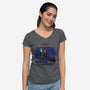 Masters Of The Megaverse-Womens-V-Neck-Tee-Roni Nucleart