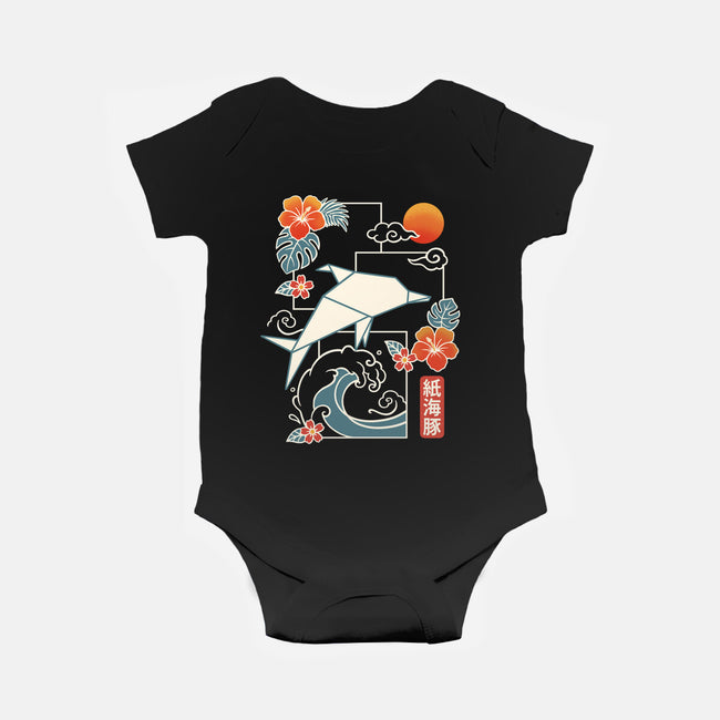 Origami Dolphin-Baby-Basic-Onesie-NemiMakeit