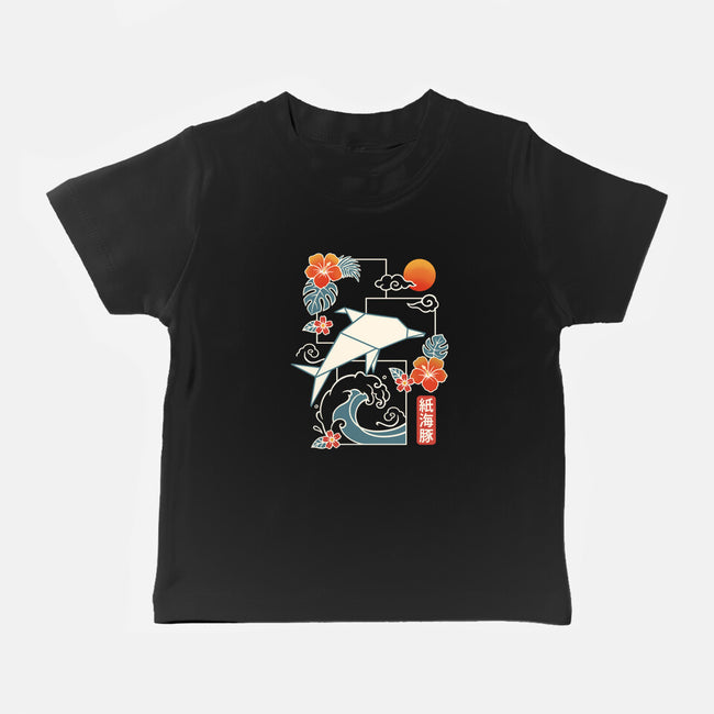 Origami Dolphin-Baby-Basic-Tee-NemiMakeit