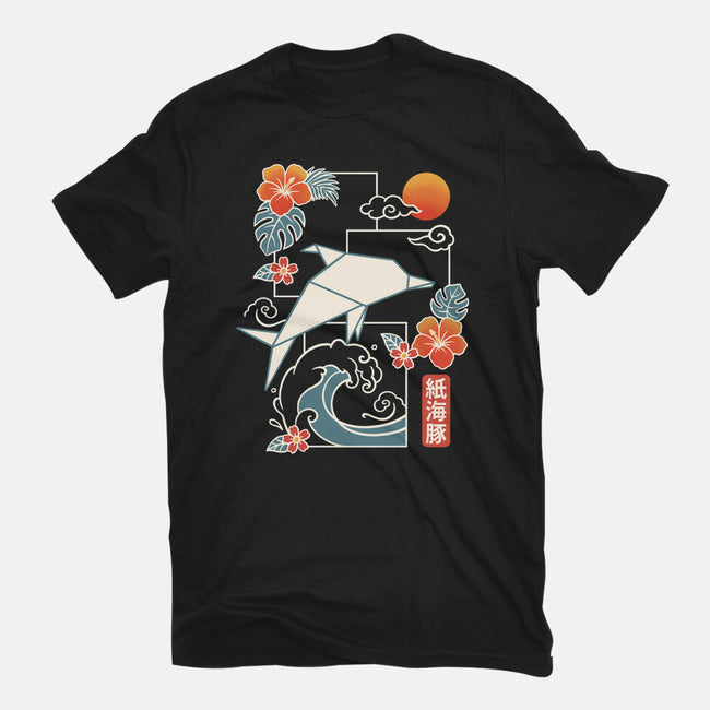 Origami Dolphin-Unisex-Basic-Tee-NemiMakeit