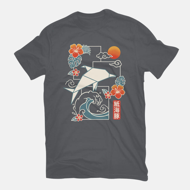 Origami Dolphin-Unisex-Basic-Tee-NemiMakeit