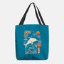 Origami Dolphin-None-Basic Tote-Bag-NemiMakeit