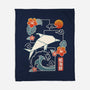 Origami Dolphin-None-Fleece-Blanket-NemiMakeit