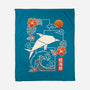 Origami Dolphin-None-Fleece-Blanket-NemiMakeit