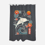 Origami Dolphin-None-Polyester-Shower Curtain-NemiMakeit