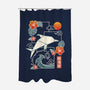 Origami Dolphin-None-Polyester-Shower Curtain-NemiMakeit