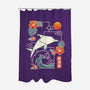 Origami Dolphin-None-Polyester-Shower Curtain-NemiMakeit