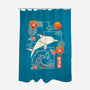 Origami Dolphin-None-Polyester-Shower Curtain-NemiMakeit