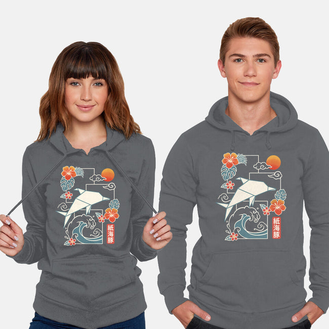 Origami Dolphin-Unisex-Pullover-Sweatshirt-NemiMakeit