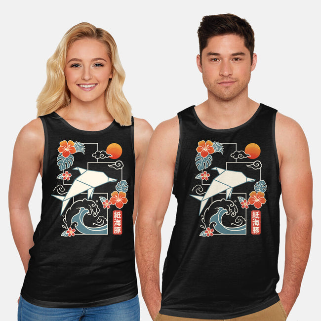 Origami Dolphin-Unisex-Basic-Tank-NemiMakeit
