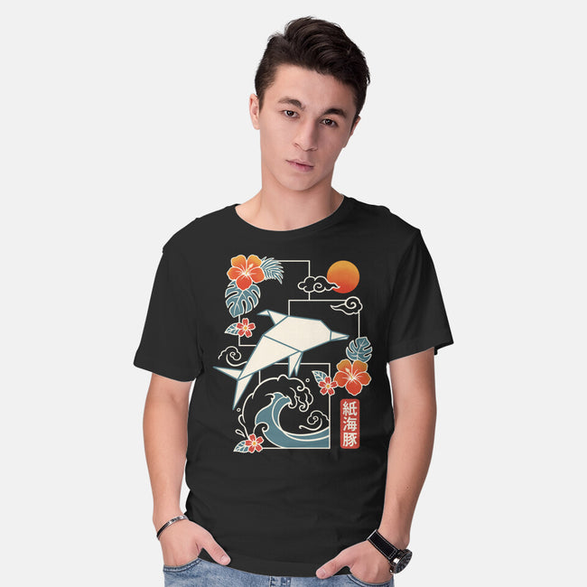 Origami Dolphin-Mens-Basic-Tee-NemiMakeit