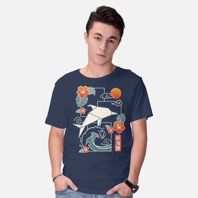 Origami Dolphin-Mens-Basic-Tee-NemiMakeit