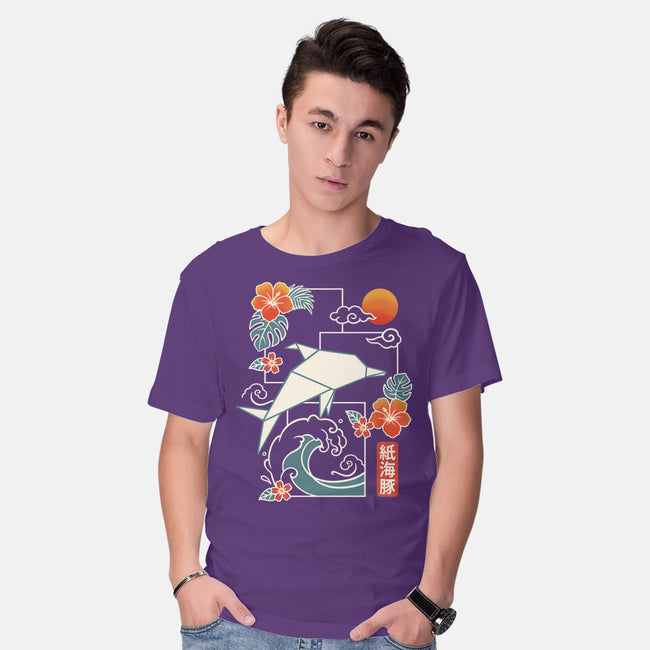 Origami Dolphin-Mens-Basic-Tee-NemiMakeit