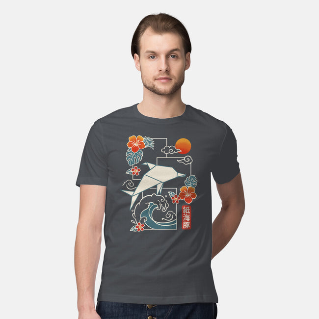 Origami Dolphin-Mens-Premium-Tee-NemiMakeit