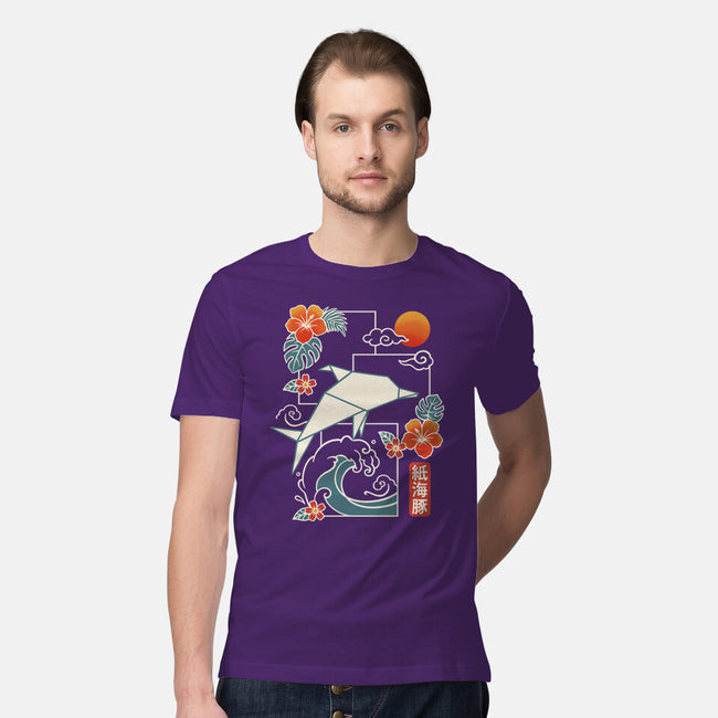 Origami Dolphin-Mens-Premium-Tee-NemiMakeit