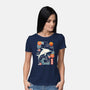 Origami Dolphin-Womens-Basic-Tee-NemiMakeit