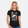 Origami Dolphin-Womens-Fitted-Tee-NemiMakeit