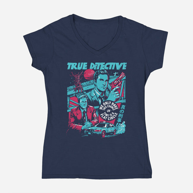 Two Police Officers-Womens-V-Neck-Tee-Diego Gurgell