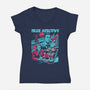 Two Police Officers-Womens-V-Neck-Tee-Diego Gurgell