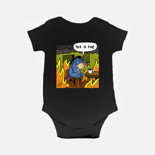 Stuffed Donkey Is Fine-Baby-Basic-Onesie-Barbadifuoco