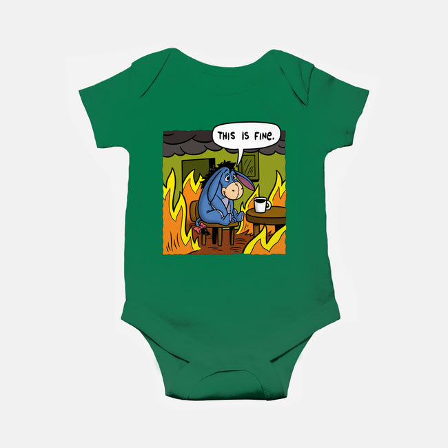 Stuffed Donkey Is Fine-Baby-Basic-Onesie-Barbadifuoco