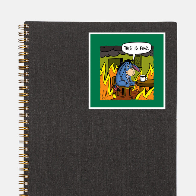 Stuffed Donkey Is Fine-None-Glossy-Sticker-Barbadifuoco