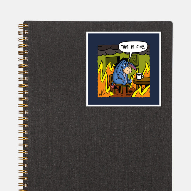 Stuffed Donkey Is Fine-None-Glossy-Sticker-Barbadifuoco