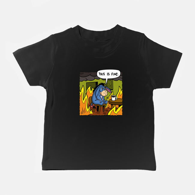 Stuffed Donkey Is Fine-Baby-Basic-Tee-Barbadifuoco