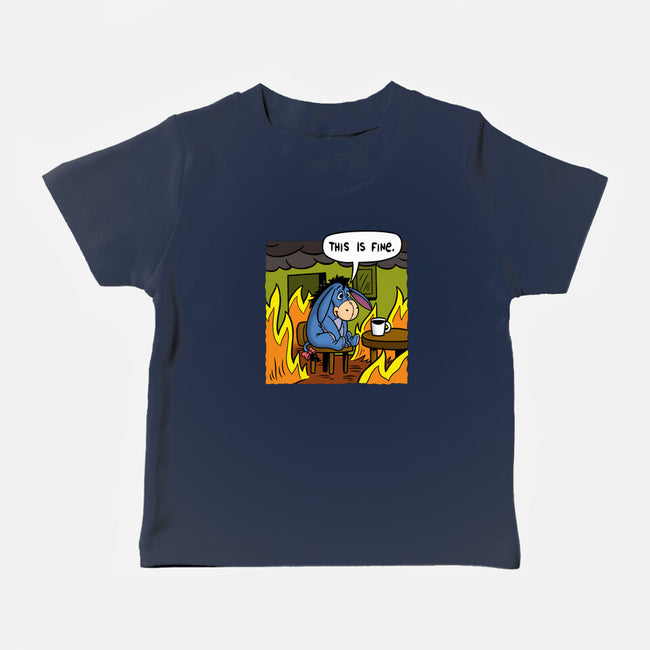 Stuffed Donkey Is Fine-Baby-Basic-Tee-Barbadifuoco