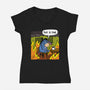 Stuffed Donkey Is Fine-Womens-V-Neck-Tee-Barbadifuoco