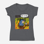 Stuffed Donkey Is Fine-Womens-V-Neck-Tee-Barbadifuoco