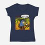 Stuffed Donkey Is Fine-Womens-V-Neck-Tee-Barbadifuoco