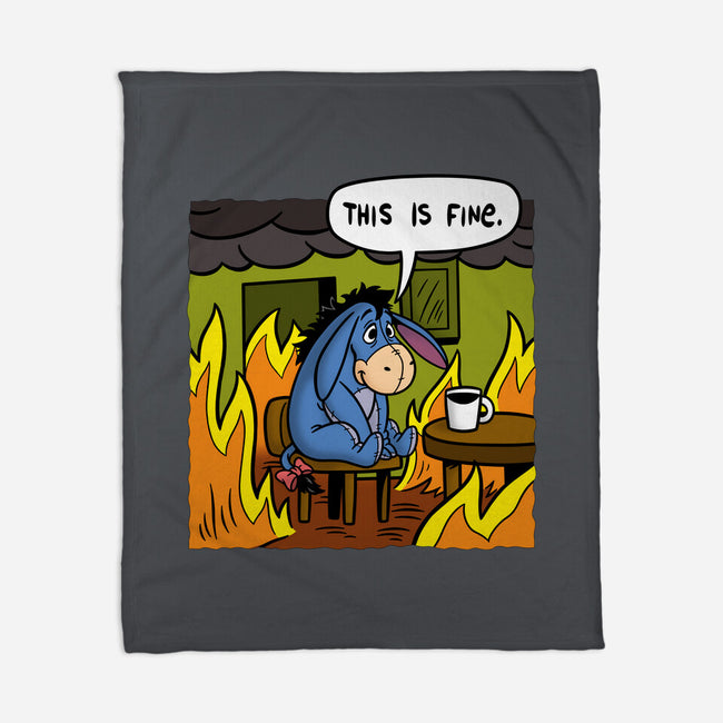 Stuffed Donkey Is Fine-None-Fleece-Blanket-Barbadifuoco