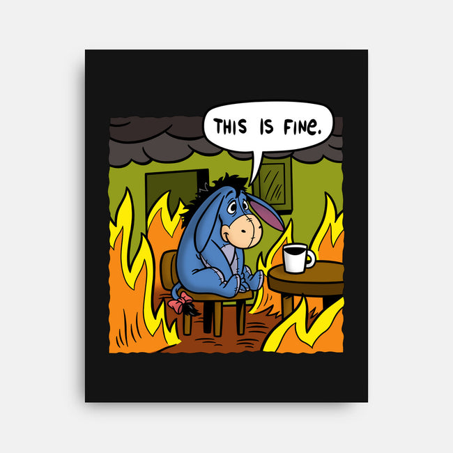 Stuffed Donkey Is Fine-None-Stretched-Canvas-Barbadifuoco