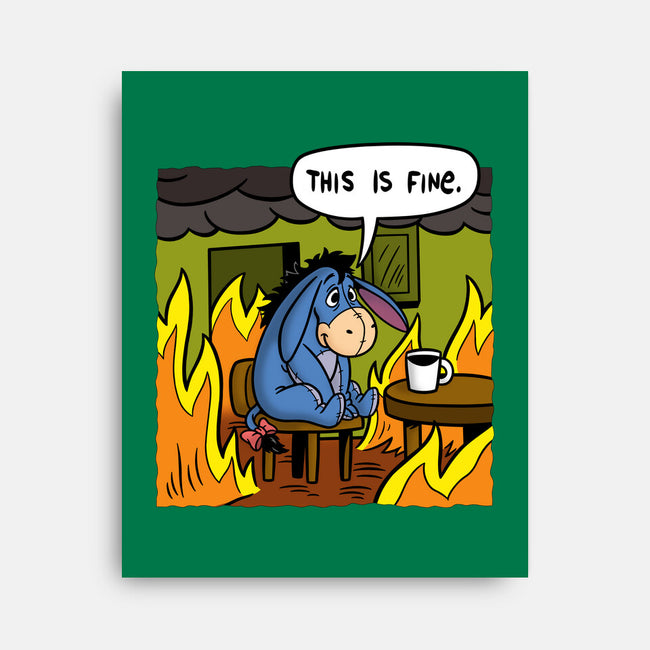 Stuffed Donkey Is Fine-None-Stretched-Canvas-Barbadifuoco