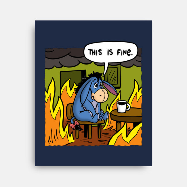 Stuffed Donkey Is Fine-None-Stretched-Canvas-Barbadifuoco